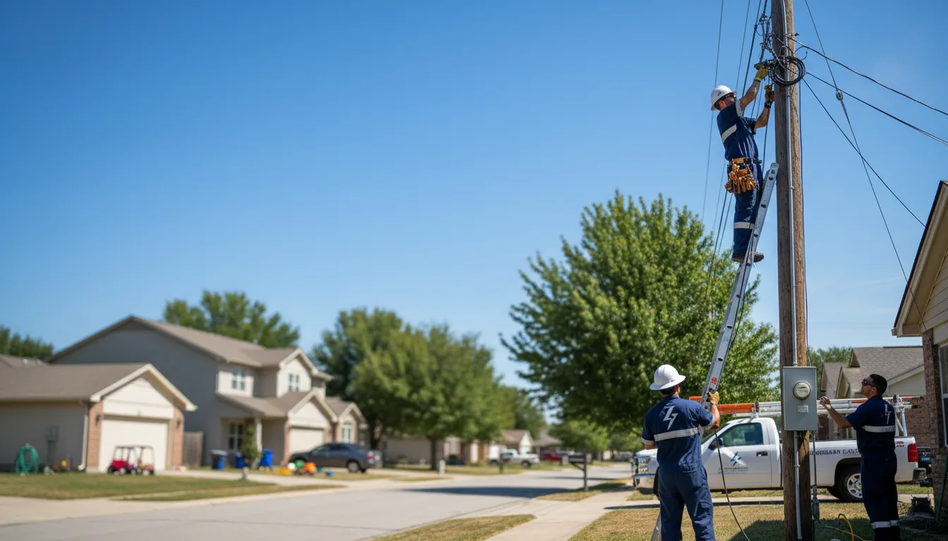 Residential electrician providing installation services in Stafford, TX
